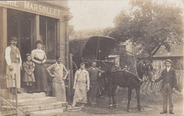 CAUDEBEC Les ELBEUF : Devanture Et Attelage Du Boulanger MARSOLLET - Superbe Carte Photo - Commerce - Caudebec-lès-Elbeuf