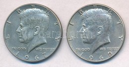 Amerikai Egyesült Államok 1967-1969D. 1/2$ Ag 'Kennedy' (2x) T:1-
USA 1967-1969D. 1/2 Dollar Ag 'Kennedy' (2x) C:AU - Non Classificati