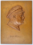 DN 'Ernst Thälmann' Br Emlékplakett, Hátoldalán Gyártói Jelzéssel (216x295mm) T:2
ND 'Ernst Thälmann' Br Commemorative P - Non Classificati