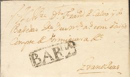 1 SOBRE 1745. BARCELONA A GRANOLLERS. Marca BARNA (P.E.21) Edición 2004. MAGNIFICA Y RARISIMA, ESPECIALMENTE CON ESTA ES - ...-1850 Prephilately