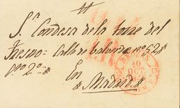 1 SOBRE 1845. BROZAS A MADRID. Baeza BROZAS / ESTREM.B. MAGNIFICA. - ...-1850 Prephilately