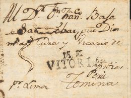 1 SOBRE 1799. OÑATE (GUIPUZCOA) A TOMINA (PERU). Marca M.N. / VITORIA, De Mondragón En Tránsito (P.E.4) Edición 2004 Y M - ...-1850 Prephilately