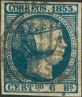 1 º 21 6 Reales Azul. MAGNIFICO. Cert. GRAUS. (Edifil 2018: 610€) - Other & Unclassified