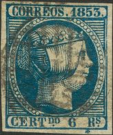 1 º 21 6 Reales Azul. MAGNIFICO. Cert. GRAUS. (Edifil 2018: 610€) - Sonstige & Ohne Zuordnung