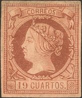 1 * 54 19 Cuartos Castaño. Excelentes Márgenes Y Color Intenso. MAGNIFICO. Cert. GRAUS. (Edifil 2018: 3875€) - Sonstige & Ohne Zuordnung