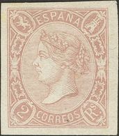 1 (*) 73 2 Reales Lila. Enormes Márgenes Y Color Muy Intenso. PIEZA DE LUJO. Cert. CEM. (Edifil 2018: +++570€) - Otros & Sin Clasificación