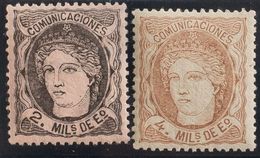 1 * 103, 104 2 Mils Negro Y 4 Mils Castaño. Excelentes Centrajes Y Colores Intensos. MAGNIFICOS. (Edifil 2018: 42,5€) - Autres & Non Classés