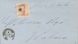 1 SOBRE 108, 124 1871. Conjunto De Dos Cartas De 100 Mils Castaño-rojo Y 25 Cts Castaño De VILANOVA Y LA GELTRU A LA HAB - Other & Unclassified