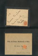 1 SOBRE (1887ca). Cuatro Cartas Circuladas Entre 1887 Y 1897, Con Origen En CORNUDELLA Y Muy Representativas De La Histo - Sonstige & Ohne Zuordnung