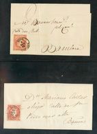 1 SOBRE (1859ca). Conjunto De Ocho Cartas Y Un Frontal Circuladas Entre 1859 Y 1895, Con Origen En REUS Y Muy Representa - Other & Unclassified