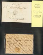 1 SOBRE (1861ca). Conjunto De Ocho Cartas Circuladas Entre 1861 Y 1889, Con Origen En SAN FELIU DE LLOBREGAT Y Muy Repre - Otros & Sin Clasificación