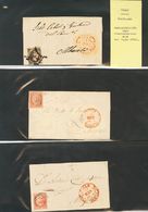 1 SOBRE (1851ca). Espectacular E Interesantísimo Conjunto De Cuarenta Y Siete Cartas Y Dos Frontales Circuladas Entre 18 - Sonstige & Ohne Zuordnung