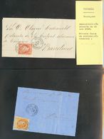 1 SOBRE 1859. Espectacular E Interesantísimo Conjunto De Dieciocho Cartas Y Un Frontal Circuladas Entre 1859 Y 1886, Con - Autres & Non Classés