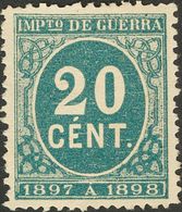 1 (*) 235 20 Cts Verde. Excelente Centraje Y Color Intenso. PIEZA DE LUJO. Cert. GRAUS. - Otros & Sin Clasificación