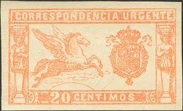 1 * 256s 20 Cts Naranja. SIN DENTAR (sin Numeración). MAGNIFICO. (Edifil 2018: 270€) - Otros & Sin Clasificación