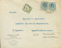 1 SOBRE 274(2) 1923. 25 Cts Azul, Dos Sellos. PONFERRADA (LEON) A MANESQUE (FRANCIA), Y Reexpedida A La "lista" De Corre - Sonstige & Ohne Zuordnung