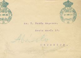 1 SOBRE 1920. Correo Interior De MADRID. Marca De Franquicia CONGRESO DE LOS DIPUTADOS, En Azul Y Al Dorso Llegada. MAGN - Sonstige & Ohne Zuordnung