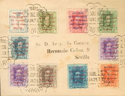 1 SOBRE 455/64 1929. Del 1 Cts Al 50 Cts. Carta Filatélica De MADRID A SEVILLA. MAGNIFICA. - Other & Unclassified