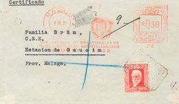 1 SOBRE 669 1932. 30 Cts Carmín Y Franqueo Mecánico De 30 Cts De Las Conferencias Internacionales De Telegrafía Y Radiot - Sonstige & Ohne Zuordnung