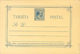 1 (*) EP10/11 2 Ctvos Azul Y 3 Ctvos Castaño, Sobre Tarjetas Entero Postales. MAGNIFICAS. (Edifil 2018: 117€) - Other & Unclassified