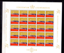 1958 Liechtenstein, 331 / 332** En Feuille De 25, Cote 87,50 €, - 1958 – Brussel (België)