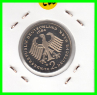 ALEMANIA - GERMANY -MONEDA DE 2.00 DM. THEODOR HEUSS -   AÑO 1984-D S/C - 2 Marcos