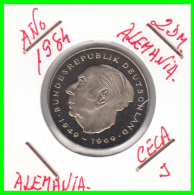 ALEMANIA - GERMANY -MONEDA DE 2.00 DM. THEODOR HEUSS - AÑO 1984-J   S/C - 2 Mark