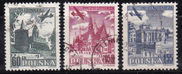 Pologne 1954 N° Y&T : PA. 34,37 Et 38 Obl. - Oblitérés