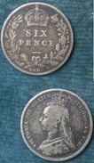 M_p> Gran Bretagna 6 Six Pence 1889 - In Argento - Bella Conservazione - H. 6 Pence