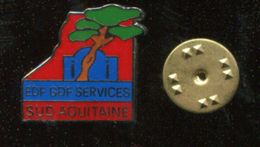 Pin's - EDF GDF Services SUD AQUITAINE - Pin Parasol Et Fronton - EDF GDF