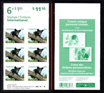 CANADA 2013 Definitives / Young Wildlife / Black Bear S/ADH: Pane Of 6 Stamps (ex Booklet) UM/MNH - Pagine Del Libretto