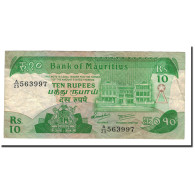 Billet, Mauritius, 10 Rupees, 1985, Undated, KM:35a, TTB+ - Mauricio