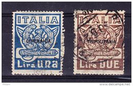 ITALIE CIRENAICA 1923 SG 8/9 OBL. (7C134) - Cirenaica