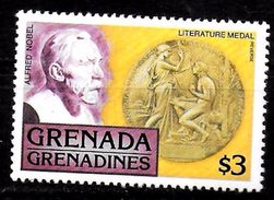 GRENADINES    N°  233 * *  ( Cote 3.50e ) Prix Nobel  Medaille Litterature - Nobel Prize Laureates