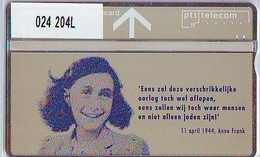 Telefoonkaart * ANNE FRANK * LANDIS&GYR * NEDERLAND *  R-024 * 204L *  Niederlande Prive Private  ONGEBRUIKT * MINT - Privées