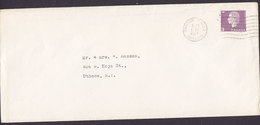 Canada Postal Stationery Ganzsache Entier 3 C Elizabeth SMITHS FALLS Ontario 1967 UTHACA USA (2 Scans) - 1953-.... Regering Van Elizabeth II