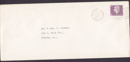 Canada Postal Stationery Ganzsache Entier 3 C Elizabeth SMITHS FALLS Ontario 1967 UTHACA USA (2 Scans) - 1953-.... Reinado De Elizabeth II