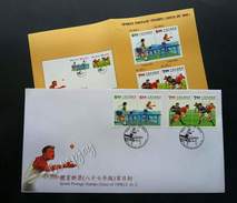 Taiwan Sports 1998 Ping Pong Table Tennis Rugby Sport Games (stamp FDC) *together With Brochure - Covers & Documents