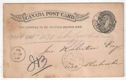 CANADA - Entier Postal - Postal Stationery - Entero Postal - 1894 - 1860-1899 Reinado De Victoria