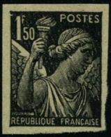 Lot N°3769 France N°435 Essai Non Dentelé En Noir Neuf (*) TB - Andere & Zonder Classificatie