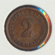 Deutsches Reich Jägernr: 2 1874 G Vorzüglich Bronze 1874 2 Pfennig Kleiner Reichsadler (7849305 - 2 Pfennig