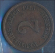 Deutsches Reich Jägernr: 11 1916 F Sehr Schön Bronze 1916 2 Pfennig Großer Reichsadler (7848968 - 2 Pfennig