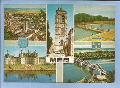 Delcampe - Mer (41) église Vue Aérienne Château De Chambord Pont Piscine 2 Scans 19-08-1980 - Mer