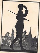 ON PARADE -   SILHOUETTE D'un MILITAIRE ANGLAIS , Ombres Chinoises - 1918  J.W.FAULKNER - LONDON -  SERIES  1616 - Silhouettes