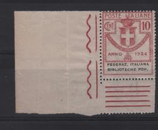 1924 Parastali Bibl. Pop. 10 C. MNH - Nuovi