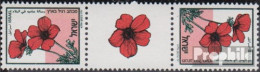 Israel 1217KZ Zwischenstegpaar (kompl.Ausg.) Senk. Kehrdruck Postfrisch 1992 Kronenanemone - Nuevos (sin Tab)