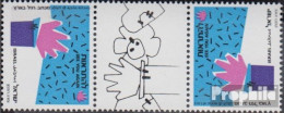 Israel 1149KZ Zwischenstegpaar Kehrdruck Postfrisch 1993 Grußmarken - Neufs (sans Tabs)