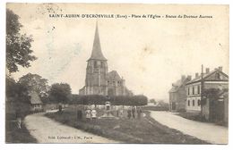 SAINT AUBIN D'ECROSVILLE - Place De L'Eglise, Statue Du Docteur Auzoux - Saint-Aubin-d'Ecrosville