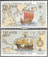 Island 762-763 (kompl.Ausg.) Postfrisch 1992 Entdeckung Amerikas - Neufs
