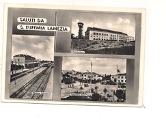 M4872 CALABRIA SANTA EUFEMIA LAMEZIA TERME STAZIONE VEDUTINE 1956 VIAGGIATA - Lamezia Terme